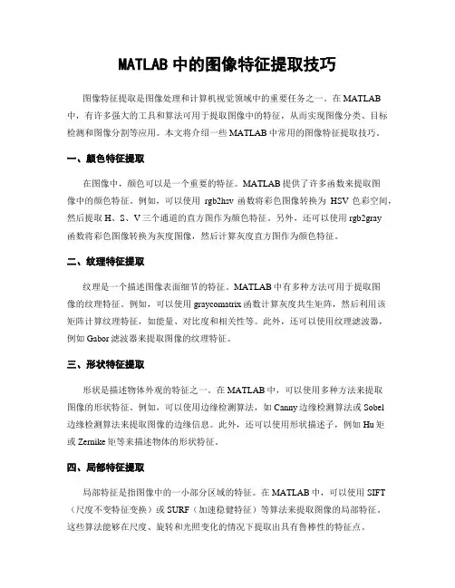 MATLAB中的图像特征提取技巧