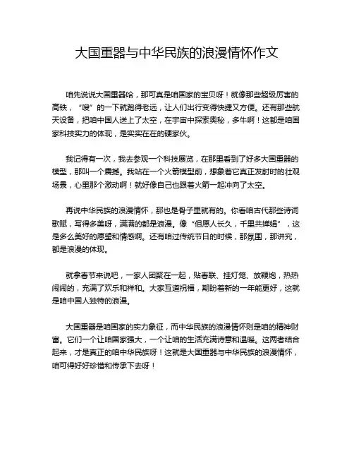 大国重器与中华民族的浪漫情怀作文