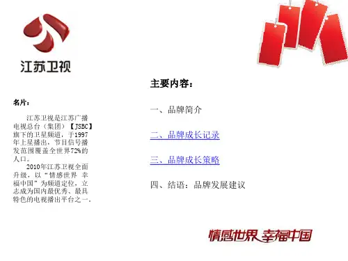 江苏卫视品牌成长历程