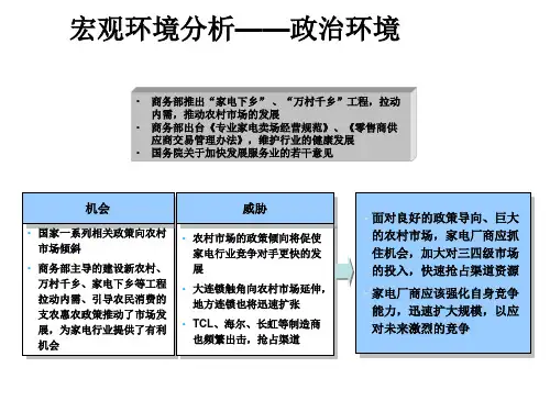 宏观环境分析政治环境