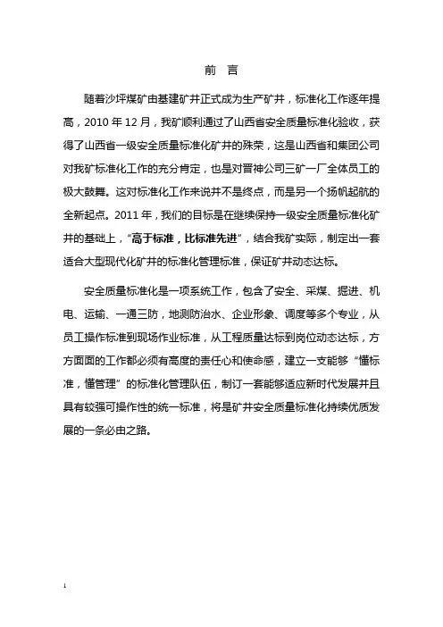 安全质量标准化动态达标书