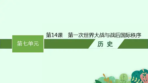 高中历史必修第2册 第14课 第一次世界大战与战后国际秩序 (3)
