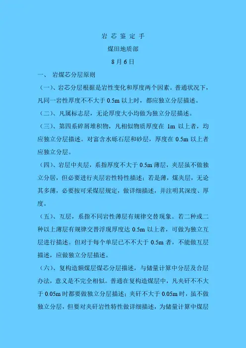 岩芯鉴定手册样本
