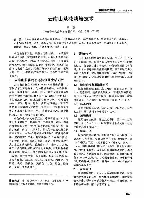 云南山茶花栽培技术