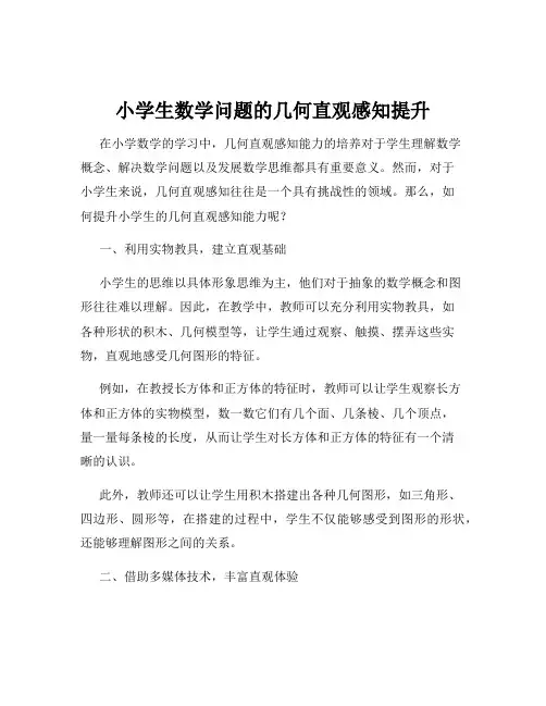 小学生数学问题的几何直观感知提升