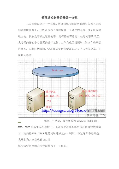 额外域控制器的升级—夺权