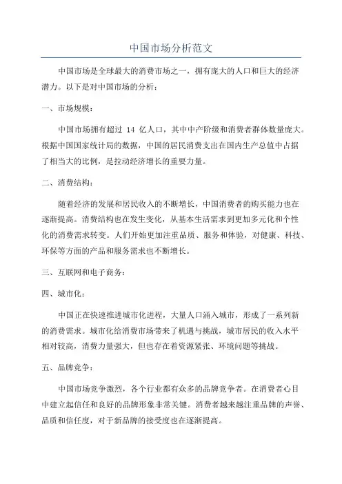 中国市场分析范文