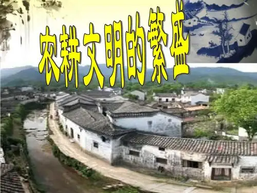 新人教版历史与社会八下5-1-3农耕文明的繁盛