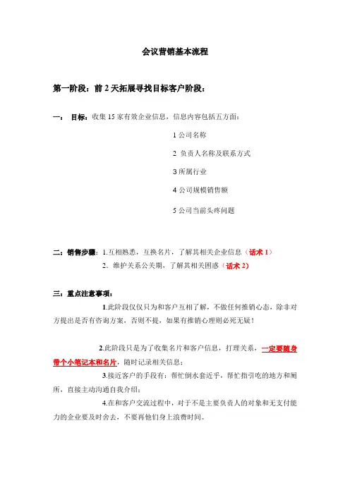 会议销售基本流程