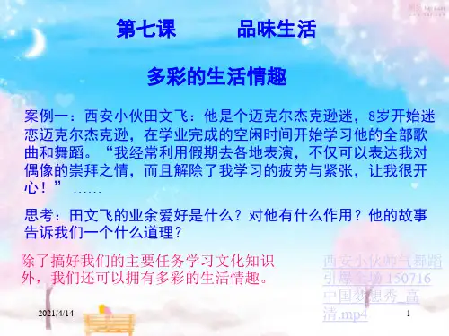 多彩的生活情趣PPT课件