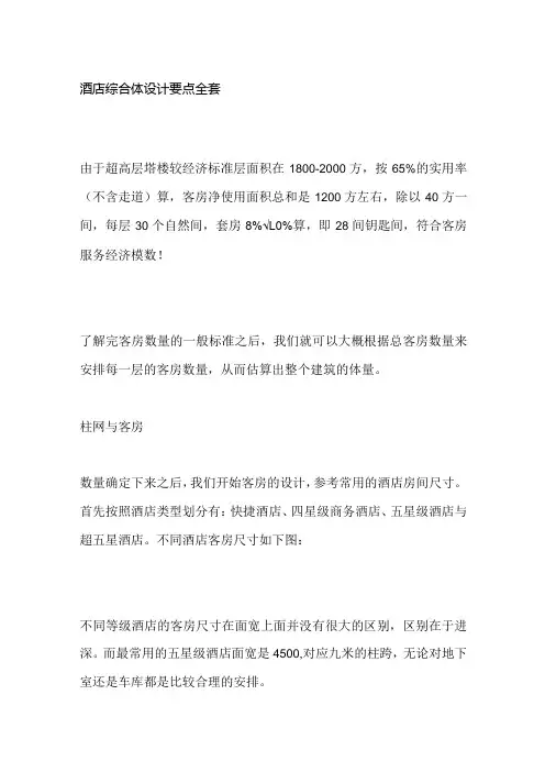 酒店综合体设计要点全套