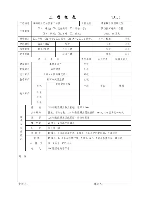施工全套资料表格模板