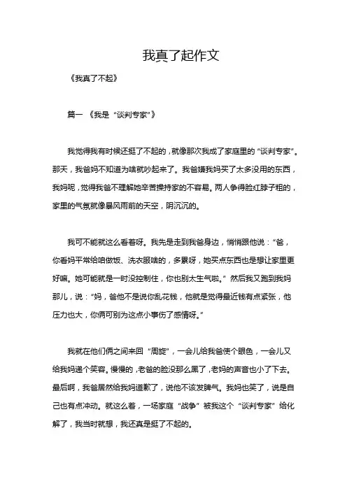 我真了起作文