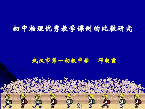 初中物理优秀教学课例的比较研究(邓朝霞)