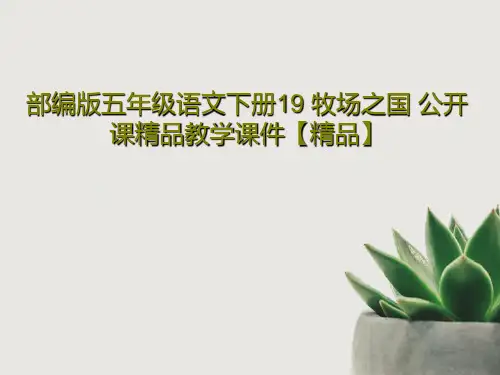 部编版五年级语文下册19 牧场之国 公开课精品教学课件【精品】52页PPT