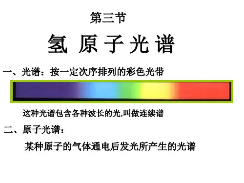 第三节氢原子光谱