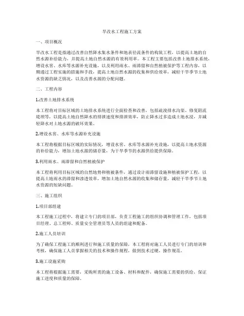 旱改水工程施工方案