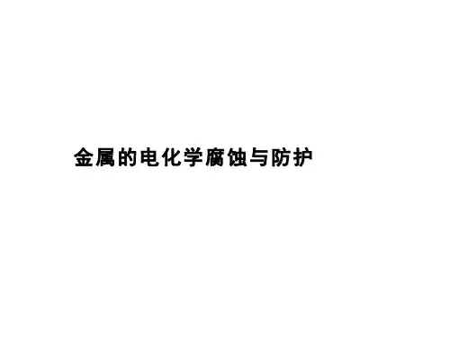 金属的电化学腐蚀与防护课件