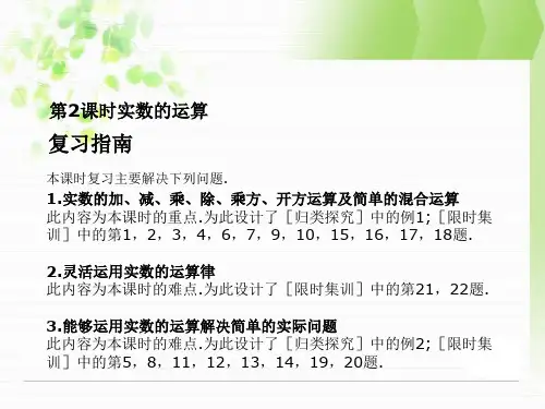 中考数学复习课件2-3实数的运算+整式