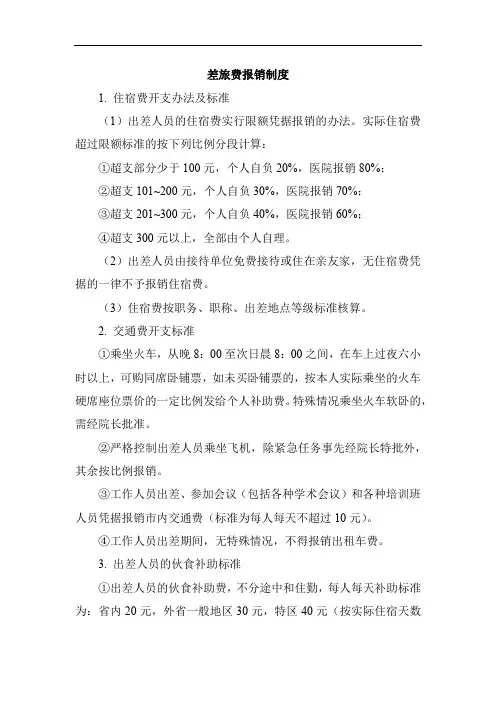 差旅费报销制度