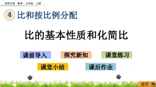 《比的基本性质和化简比》PPT课件 西师大版六年级数学