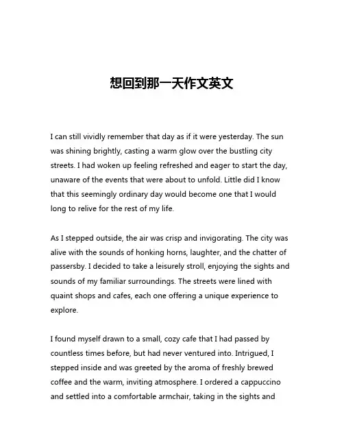 想回到那一天作文英文