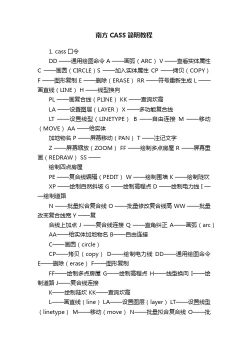 南方CASS简明教程