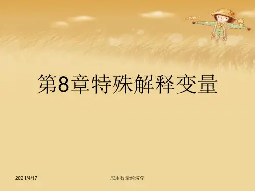 第8章特殊解释变量优秀课件