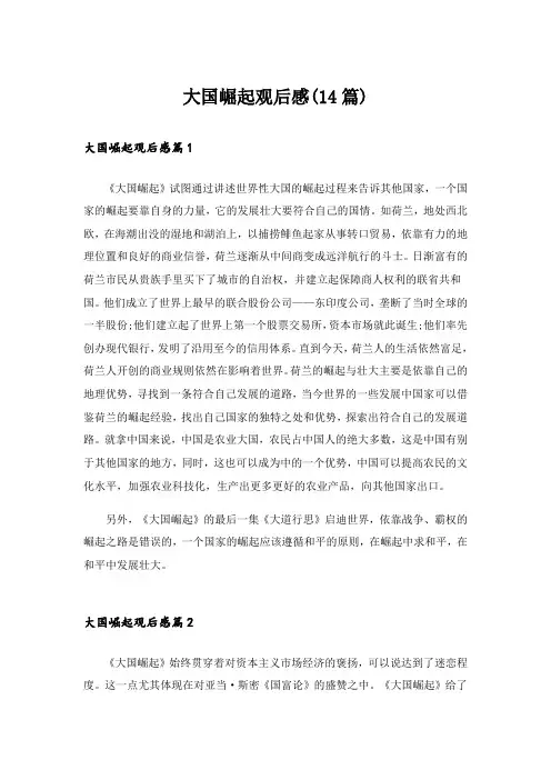 大国崛起观后感(14篇)