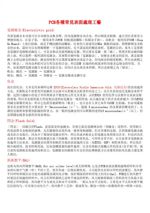 PCB各种常见表面处理工艺