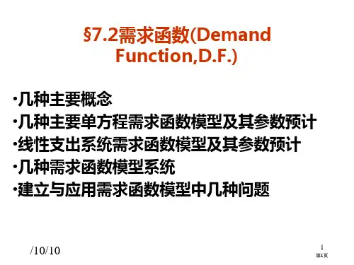 需求函数Demand专题培训市公开课金奖市赛课一等奖课件