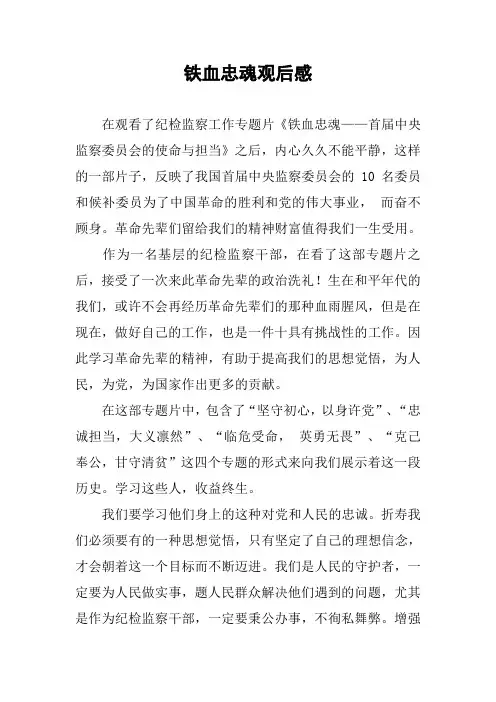 铁血忠魂观后感