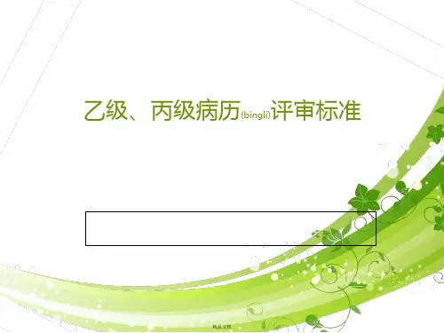 乙级及丙级病历评审标准