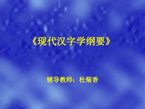 现代汉字学纲要.