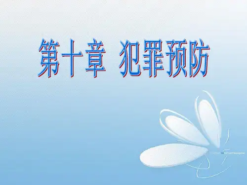 犯罪预防ppt