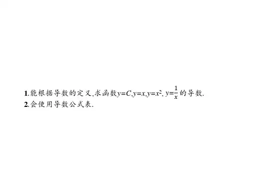 2.1-3.2.2 常数与幂函数的导数 导数公式表全面版
