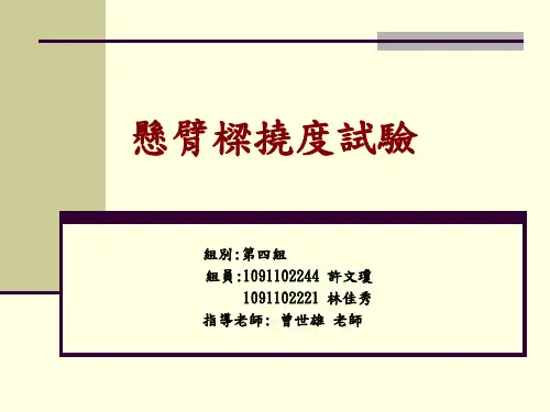 悬臂梁挠度试验.ppt