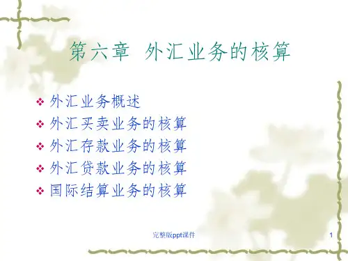 外汇业务的核算ppt课件
