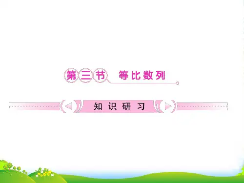 高考数学一轮复习 第5章第3节 等比数列课件 文 新课标