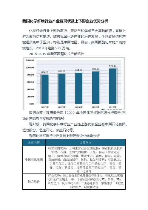 我国化学纤维行业产业链现状及上下游企业优势分析