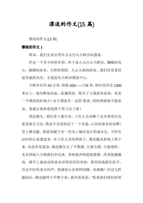 漂流的作文(15篇)