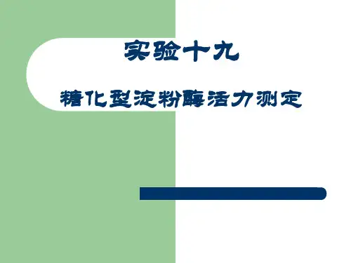 实验十九 (6) 糖化型淀粉酶活力测定