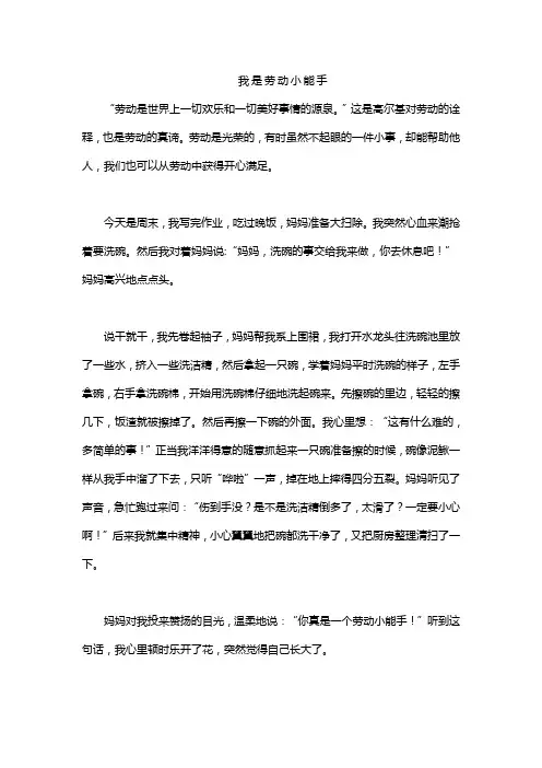 我是劳动小能手