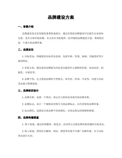 品牌建设方案