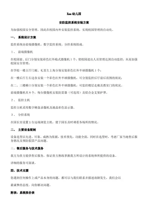 小型视频监控系统方案