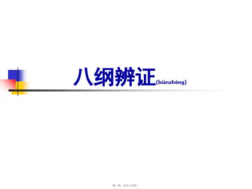 八纲辨证讲稿