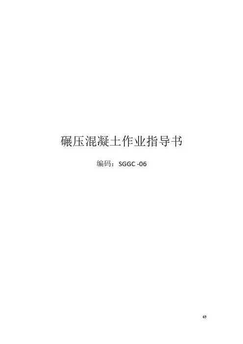 水工工程-碾压混凝土作业指导书