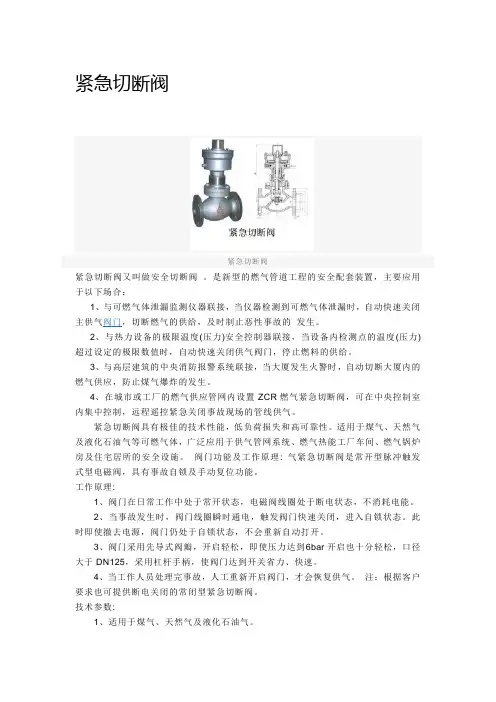 紧急切断阀
