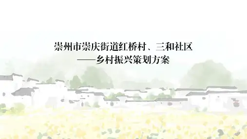 崇州市红桥村、三和社区乡村振兴策划方案2