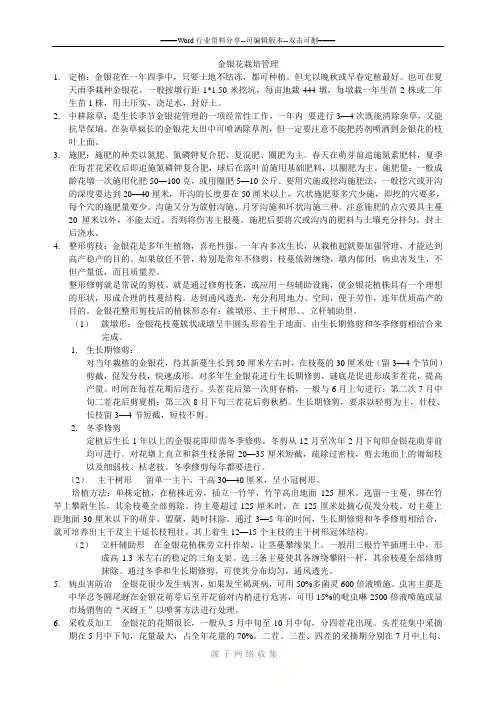 金银花栽培管理